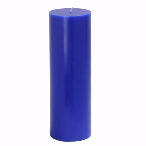 Zest Candle Blue Pillar Candles, 3 in. x 9 in. Bulk Case of 12