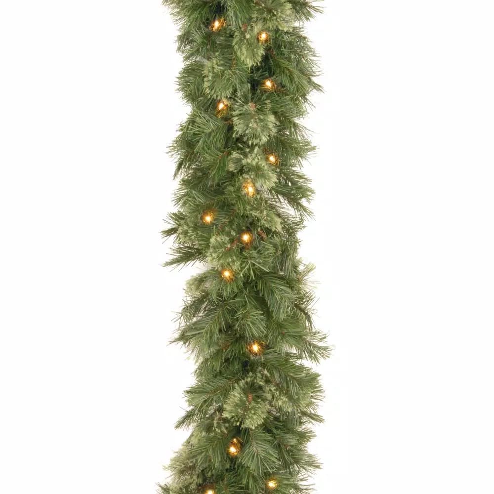 Unbranded Wispy Willow 9 ft. Artificial Garland with 50 Clear Lights