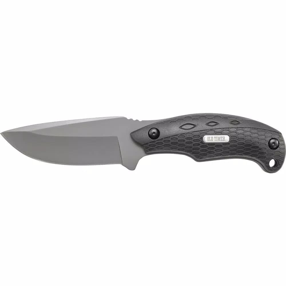 Schrade Old Timer Copperhead Full Tang Drop Point Fixed Blade Knife with Ti-Nitride Coated 7Cr17MoV Steel