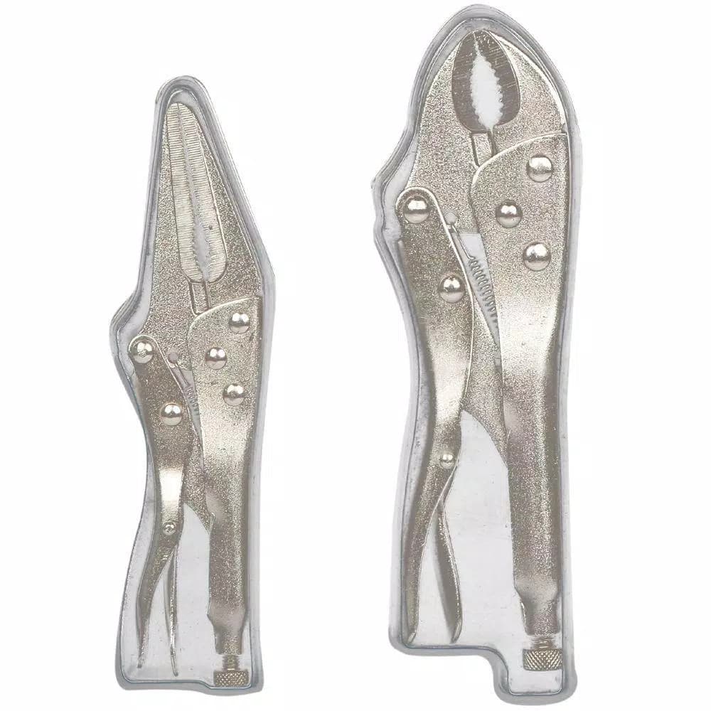 HDX 2-Piece Locking Pliers Set, Carbon Steel with Nickel Plating
