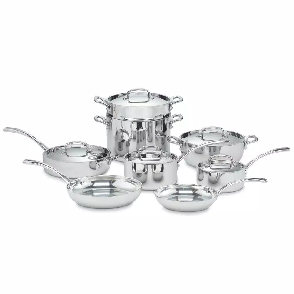 Cuisinart French Classic 13-Piece Tri-Ply Stainless Steel Cookware Set, Induction Ready