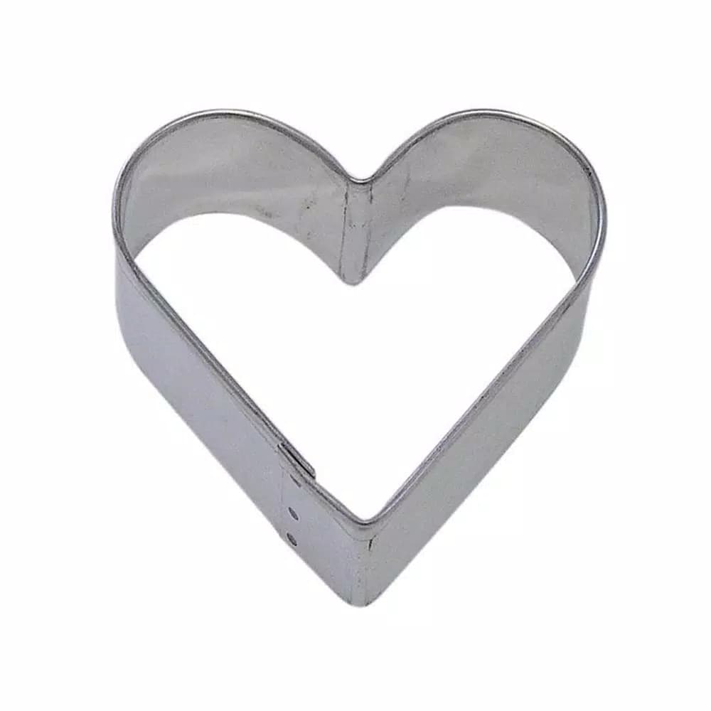 CybrTrayd-R&M 12-Piece Heart Tinplated Steel Cookie Cutter Set with Recipe