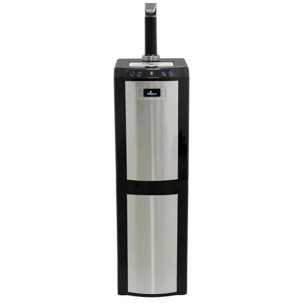 Vitapur Bottom Loading Water Cooler Dispenser with Kettle Feature, Hot/Room/Cold, Stainless Steel & Black