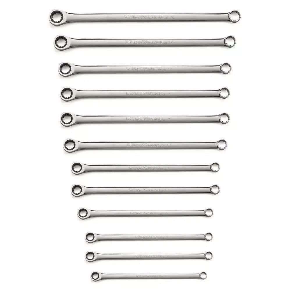 GearWrench 12-Piece Extra Long Pattern Metric GearBox Ratcheting Wrench Set