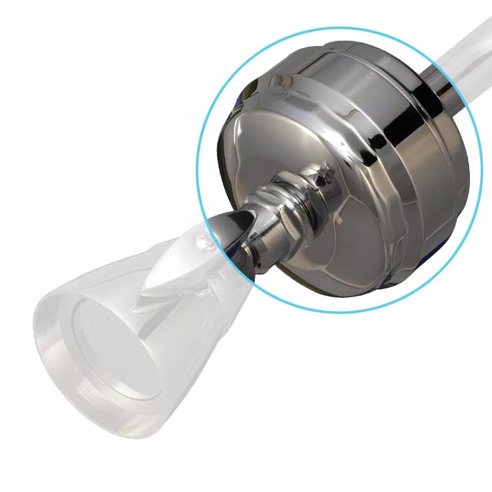 Sprite Showers Sprite Slim-Line Universal Metal Shower Filter - Chrome Brass Housing