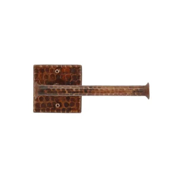 Premier Copper Products Hand Hammered Copper Toilet Paper Holder, Oil Rubbed Bronze
