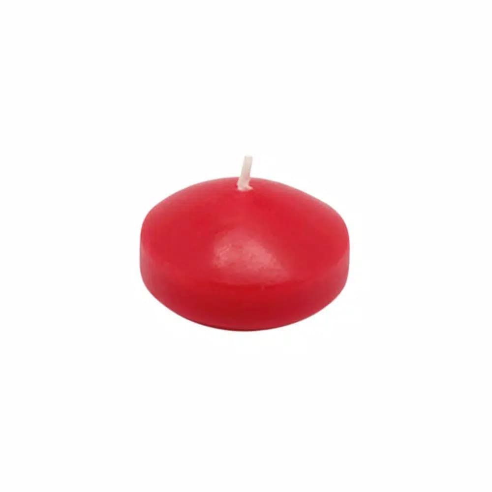 Zest Candle Red Floating Candles, 1.75 in. Diameter, 24-Pack