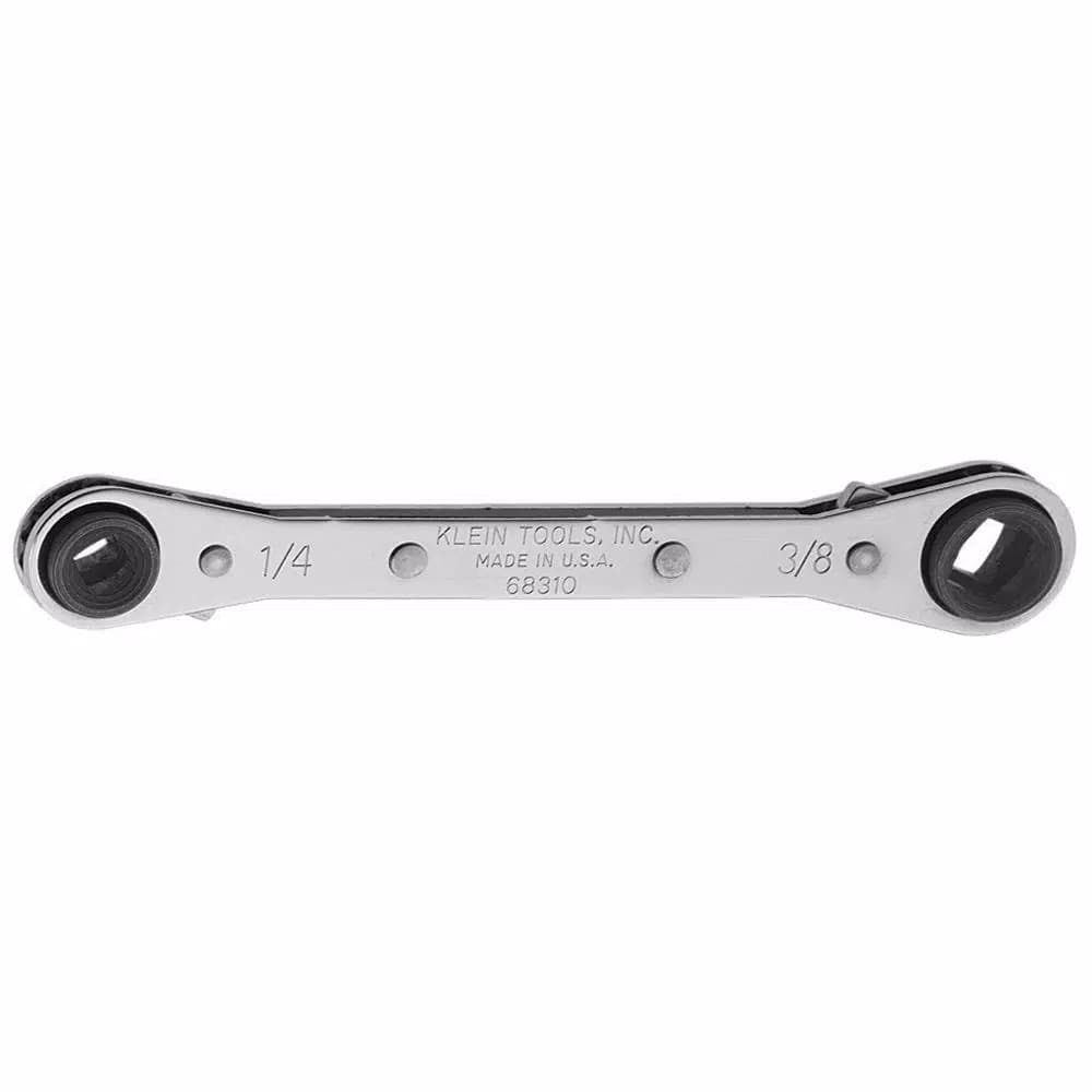 Klein Tools 5.5 in. Ratcheting Refrigeration Wrench, Double Box End