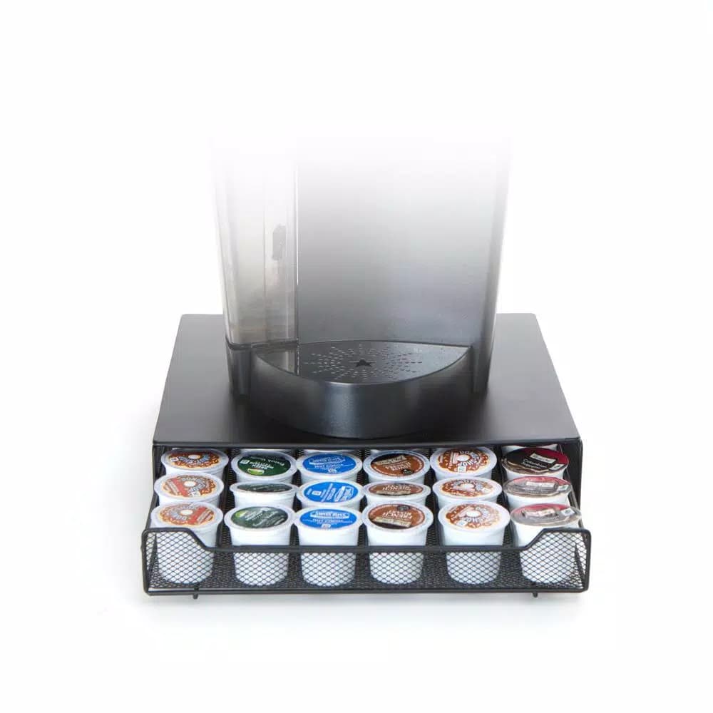 Mind Reader Bam 36-Capacity Metal Mesh Coffee Pod Storage Drawer - Black