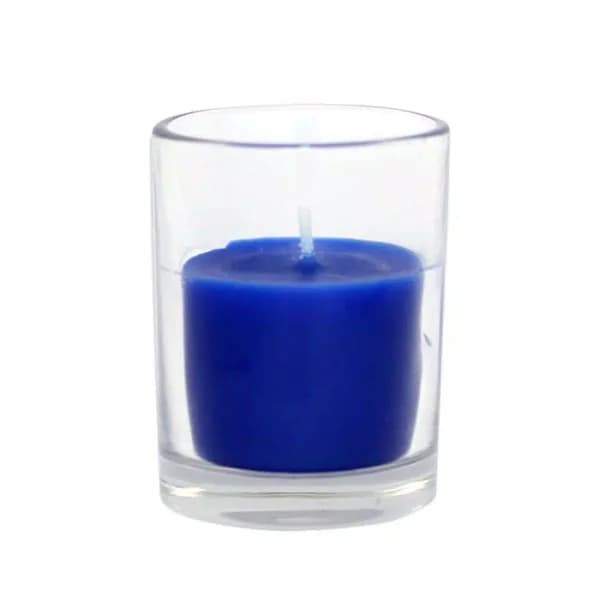 Zest Candle Blue Round Glass Votive Candles, 2 in. Diameter (12-Pack)