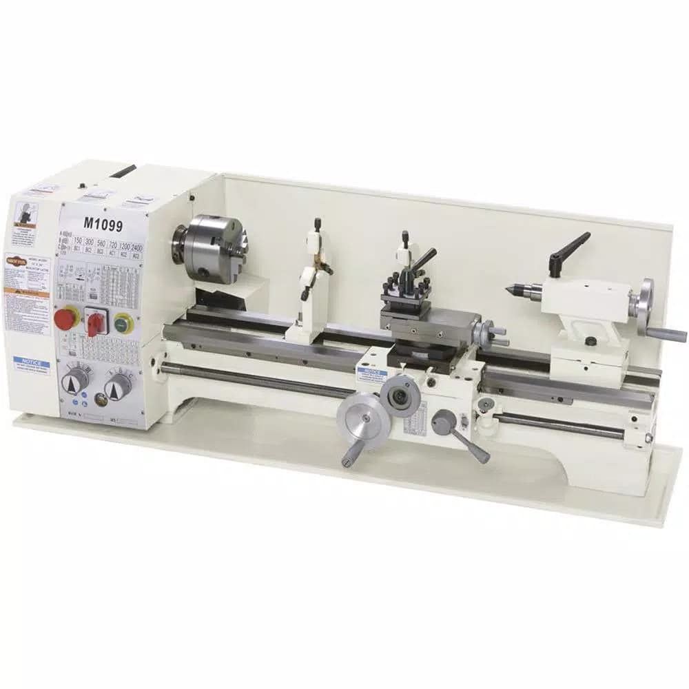 Shop Fox 10 in. x 26 in. 1 HP 110-Volt Benchtop Metal Lathe with Quick-Change Gearbox