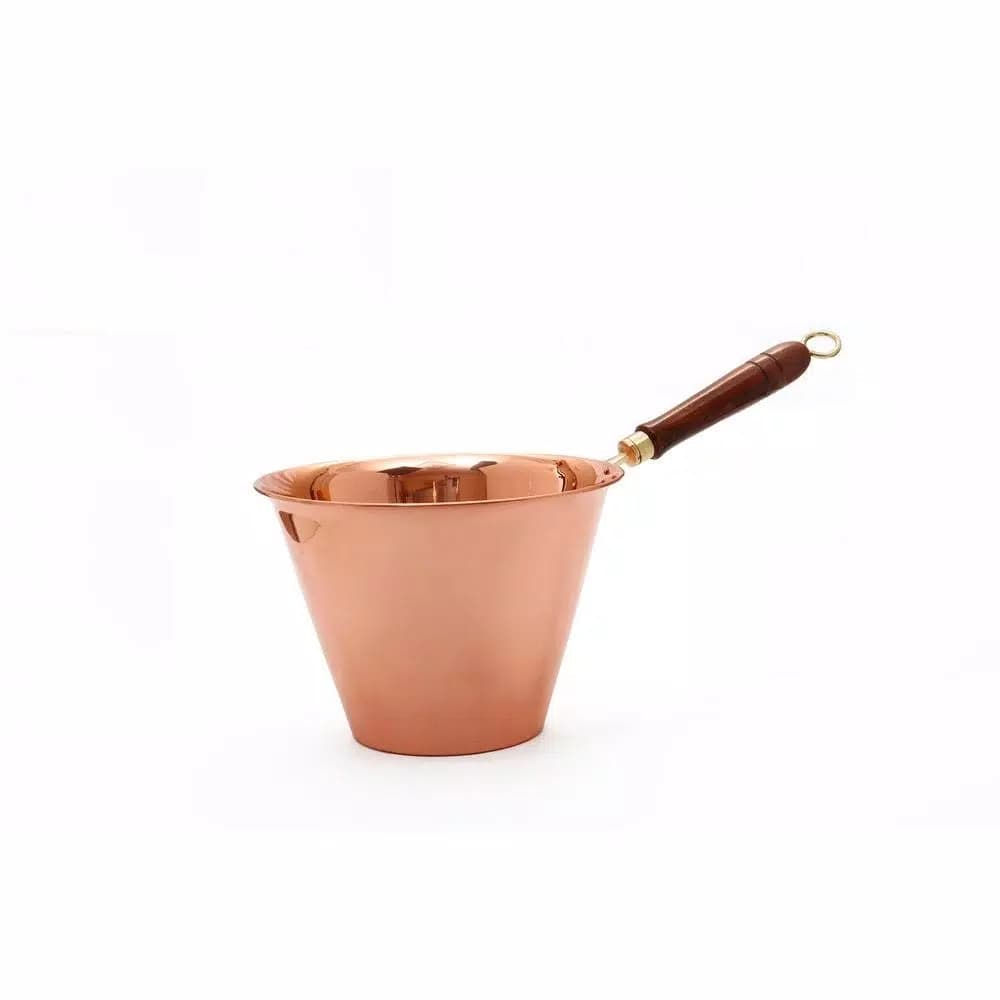 Old Dutch 5 Qt. Solid Copper Polenta Pan with Wood Handle