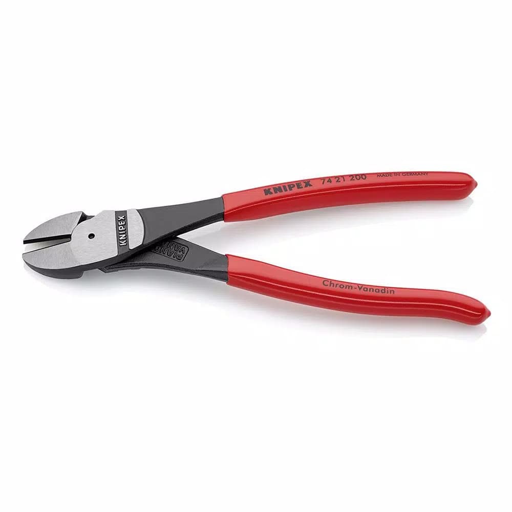 KNIPEX 8 in. High Leverage Angled Diagonal Cutting Pliers
