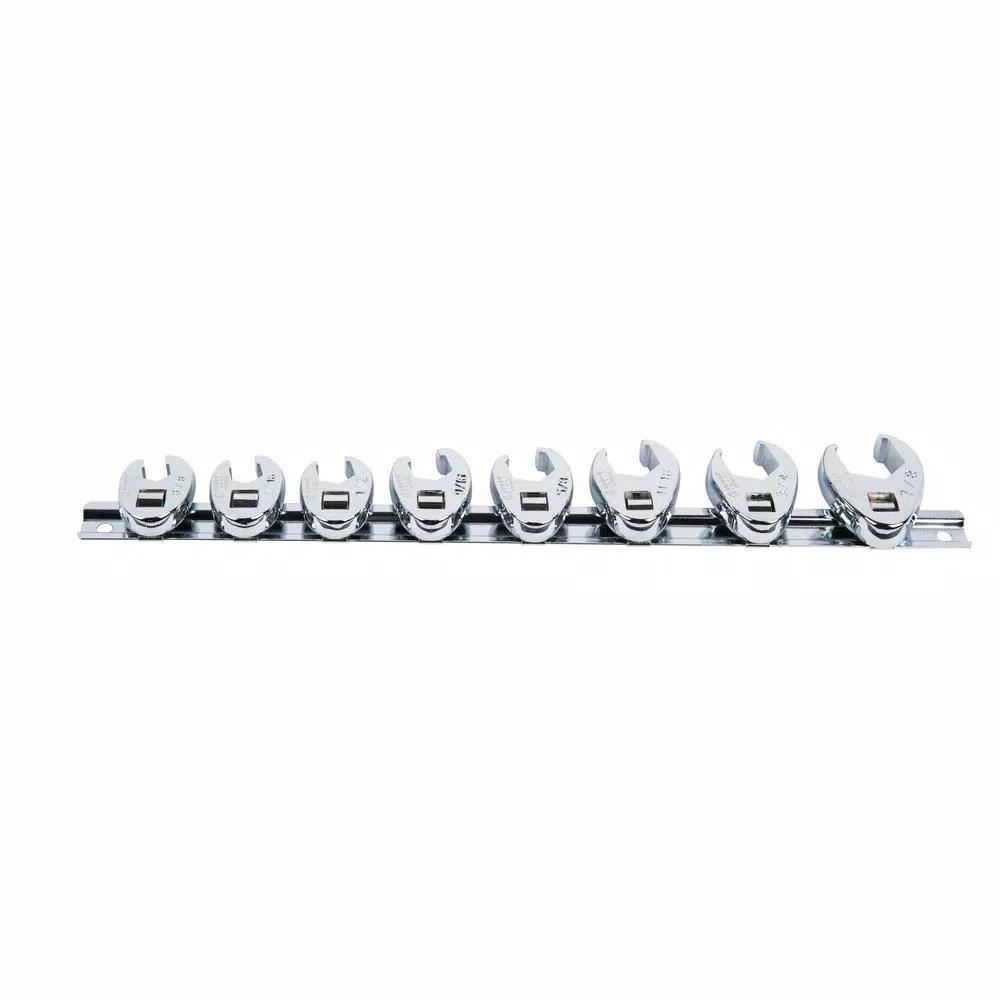 SUNEX TOOLS Sunex 3/8 in. Drive Fractional Crowfoot Flare Nut Wrench Set, 8-Piece