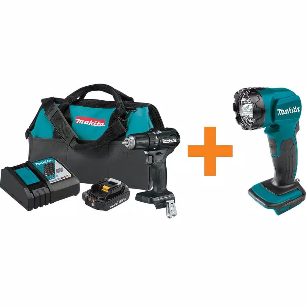 Makita 18V LXT Sub-Compact Brushless 1/2 in. Driver-Drill Kit with Bonus LED Flashlight