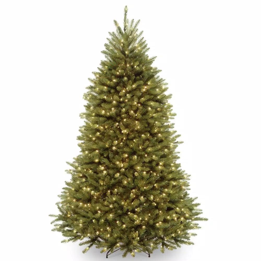 National Tree Company 7 ft. Dunhill Fir Pre-Lit Artificial Christmas Tree with 700 Clear Lights and PowerConnect