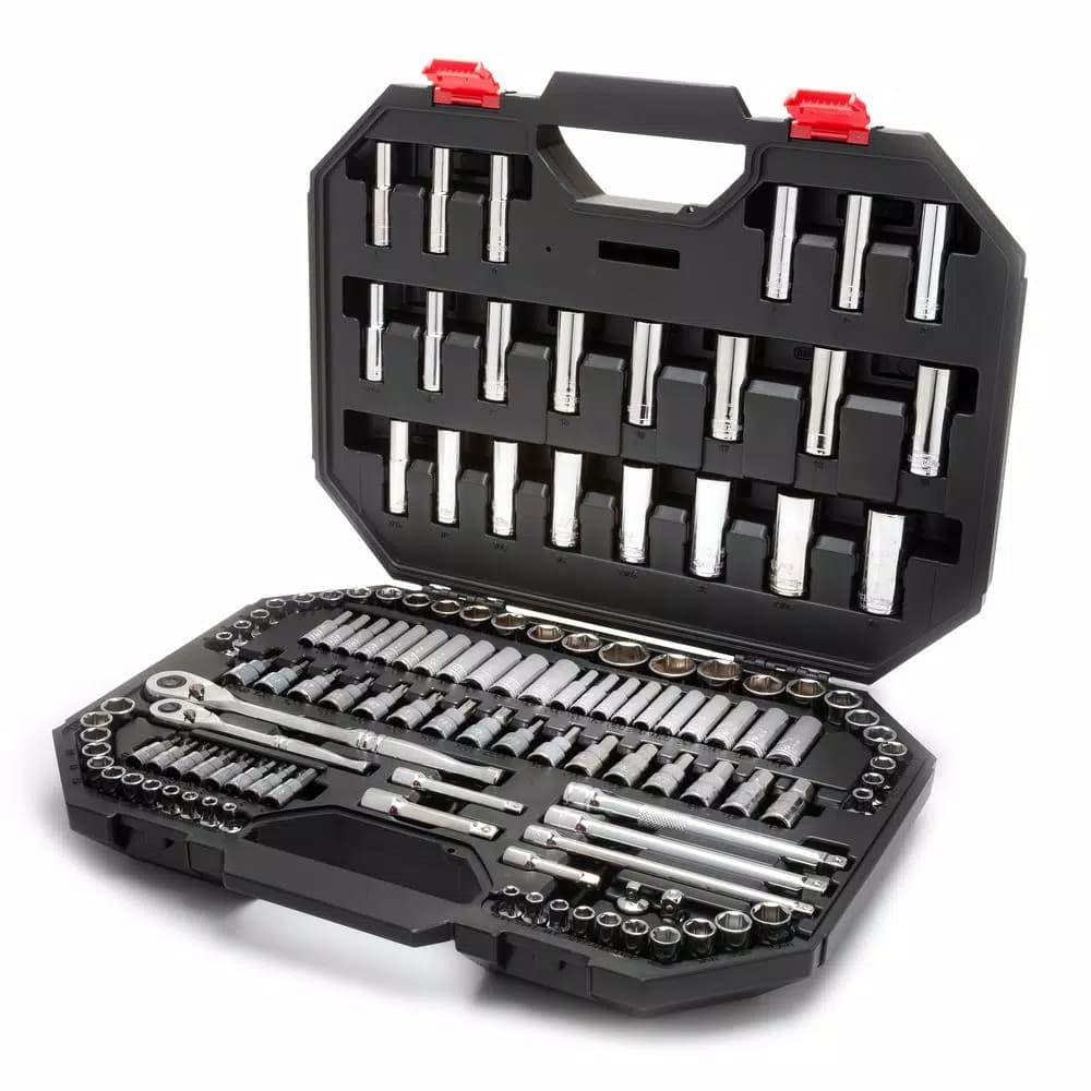 Husky 125-Piece Mechanics Tool Set with 144-Position 1/4 in. and 3/8 in. Drive Ratchets