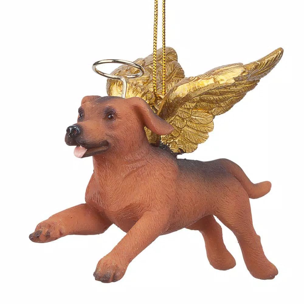Design Toscano Dachshund Angel Dog Christmas Ornament, Hand-Painted Resin