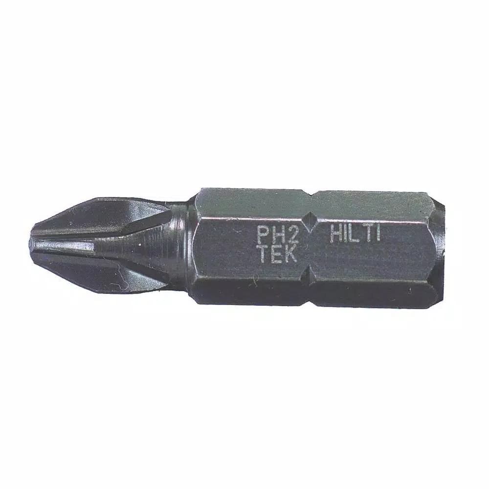 Hilti #2 Phillips Steel TEK Insert Bits, 1/4 in. Hex Shank (10-Pack)