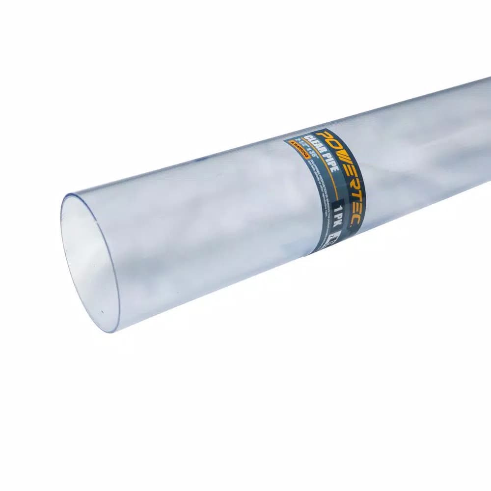 POWERTEC 2-1/2 in. x 36 in. Clear Rigid PVC Dust Collection Pipe