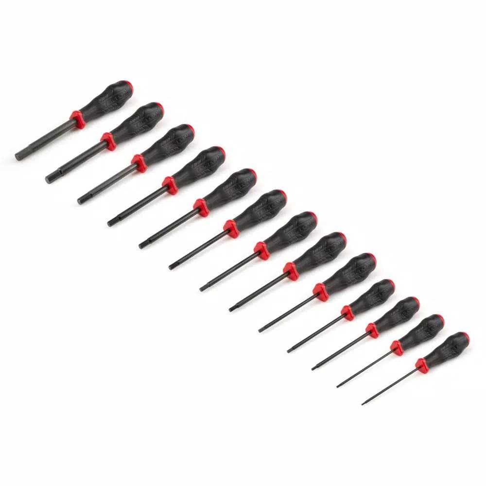 TEKTON 13-Piece Hex Screwdriver Set, 2 mm to 10 mm, No Skipped Sizes
