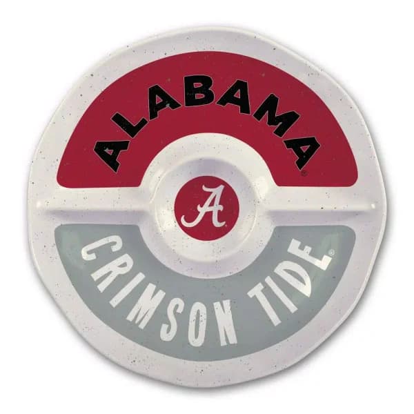 Magnolia Lane Alabama NCAA Officially Licensed 15 in. Melamine Chip and Dip Serving Tray