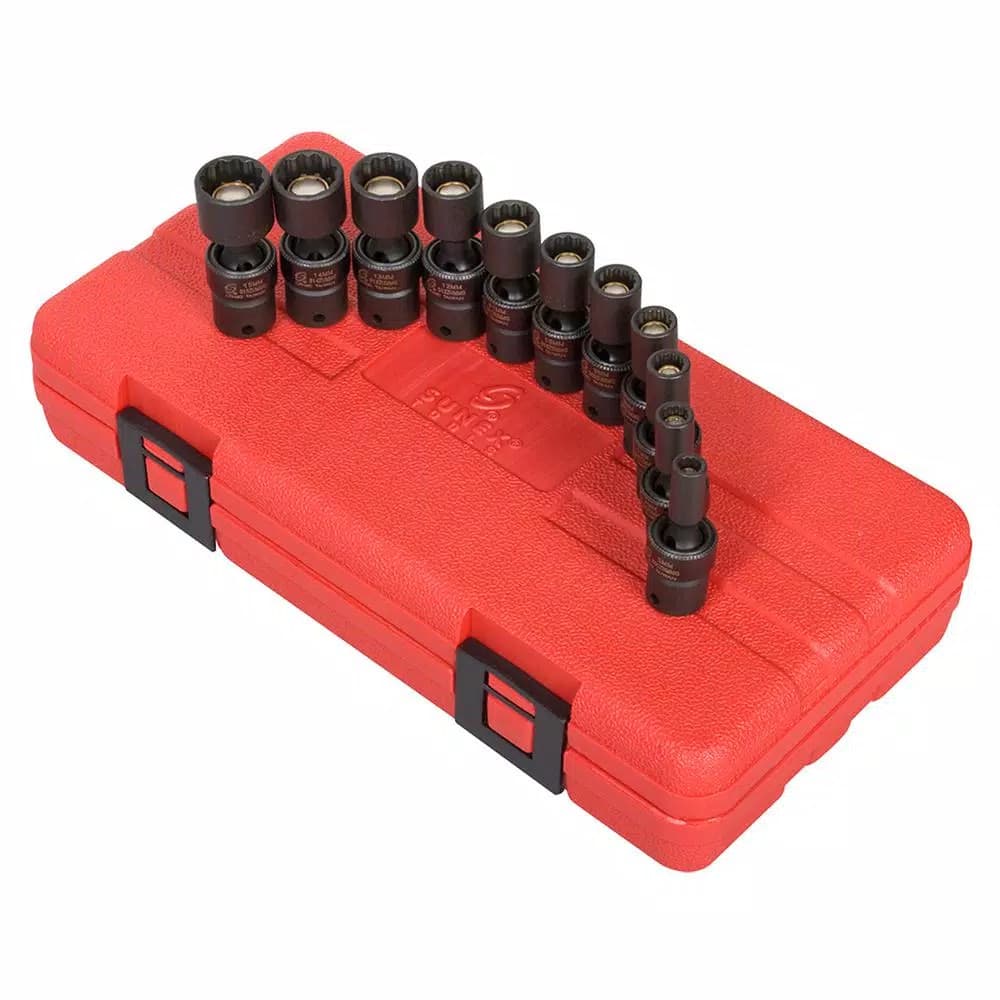 SUNEX TOOLS Sunex 1/4 in. Drive Metric Universal Magnetic Impact Socket Set, 11-Piece