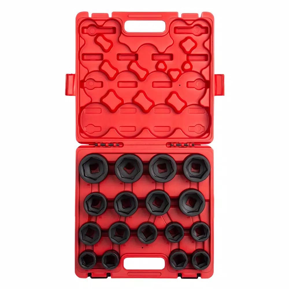 SUNEX TOOLS Sunex 4684 3/4 in. Drive Metric Heavy Duty Impact Socket Set, 17-Piece