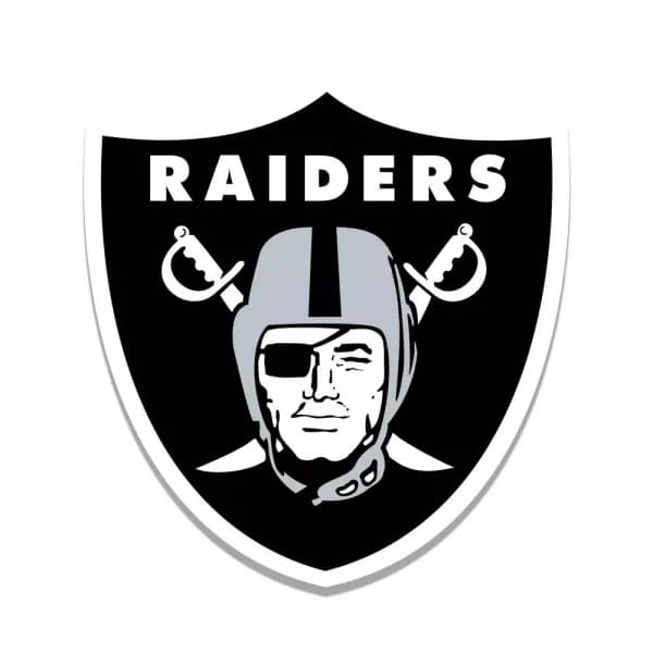 Adventure Furniture Fan Creations NFL Oakland Raiders Distressed Logo Wood Cutout Wall Sign