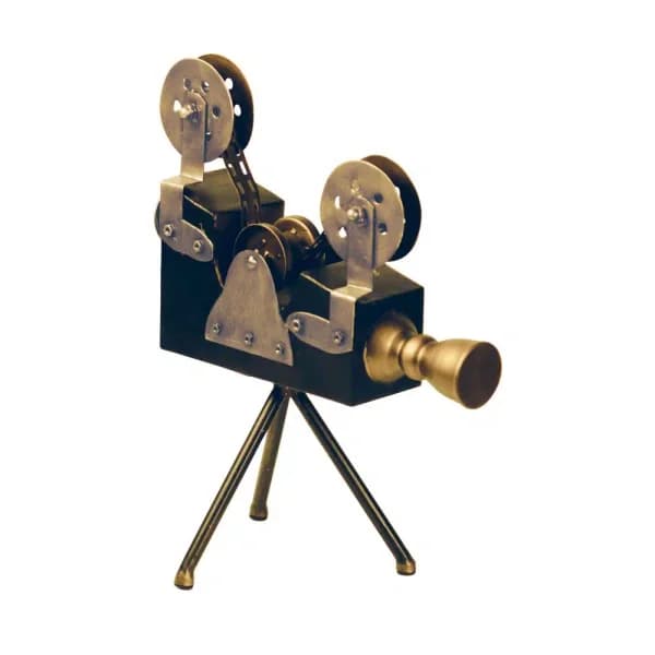 Titan Lighting Olivier 12 in. x 16 in. Black and Gold Metal Decorative Camera Sculpture