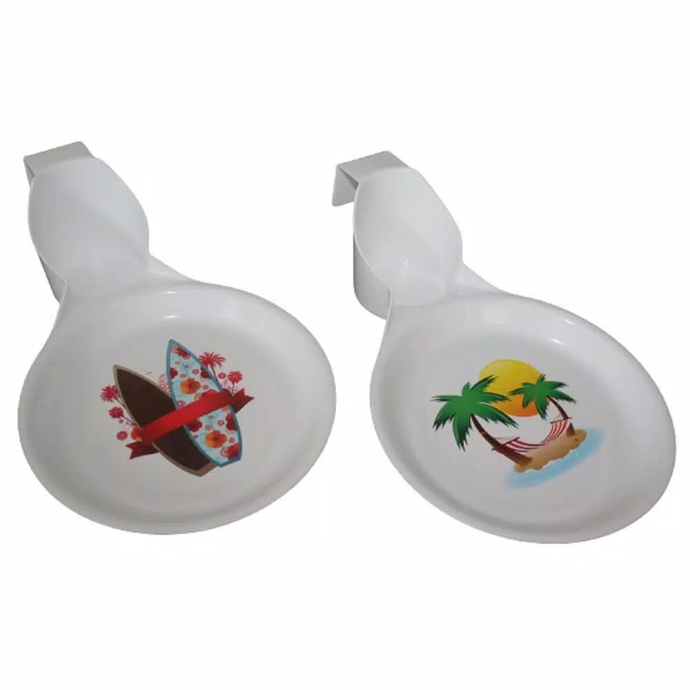 Unbranded Surfboard and Palm Tree Design Food and Drink Holder, 4-Pack