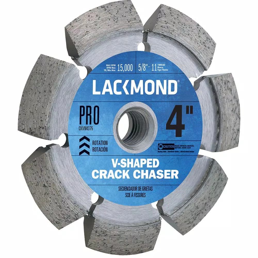 Lackmond PRO Series 4 in. V-Shaped Crack Chaser Diamond Saw Blade with 5/8 in.-11 Nut