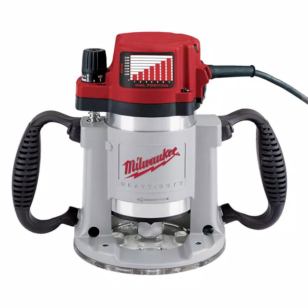 Milwaukee 3-1/2 Max HP Fixed-Base Production Router, 15 Amp, 10,000-22,000 RPM