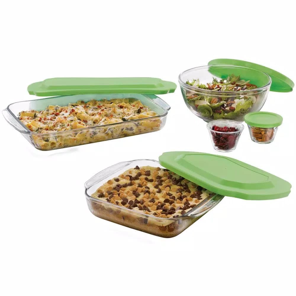 Libbey Baker's Basics 14-Piece Glass Bakeware Set with Airtight Lids