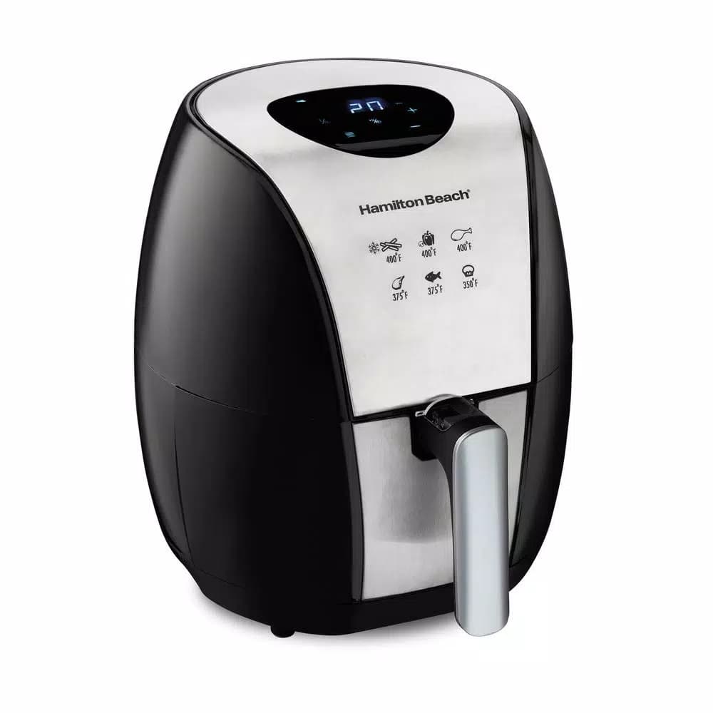 Hamilton Beach 3.4 Qt. Air Fryer with Nonstick Basket, 1500W, Black