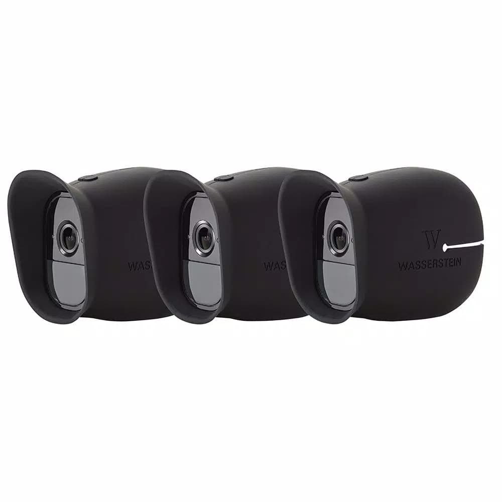 Wasserstein Silicone Skins for Arlo Pro and Pro 2 - Protective Sunroof Covers, Black (3-Pack)