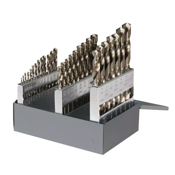 CLE-LINE 1802 Cobalt Heavy-Duty 135-Degree Split Point Twist Drill Bit Set, 29-Piece (1/16 in. - 1/2 in.)