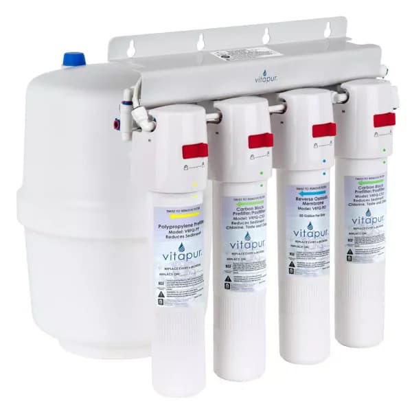 Vitapur 4-Stage Quick Connect Reverse Osmosis Water Filtration System, 20.3 GPD