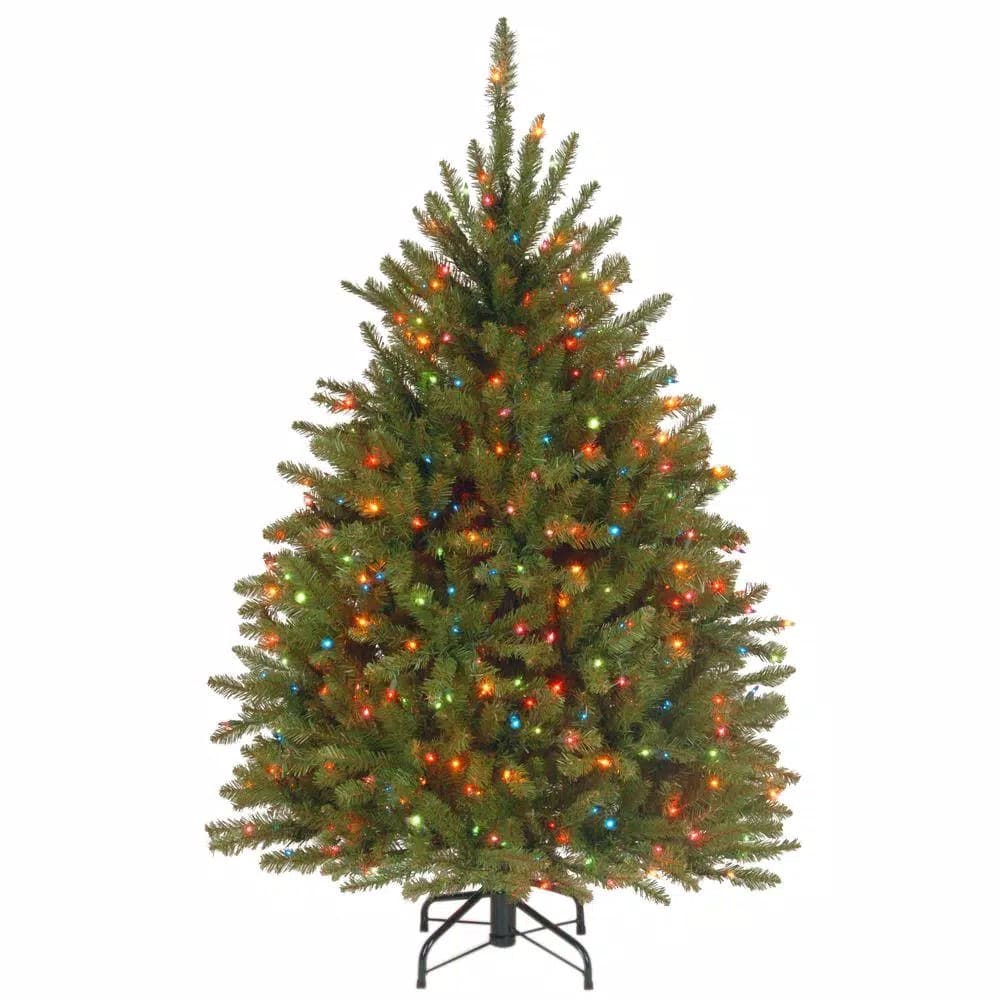 National Tree Company 4.5 ft. Dunhill Fir Artificial Christmas Tree with 450 Multicolor Lights