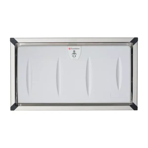 Foundations Horizontal Recessed Baby Changing Station with Stainless Steel Frame