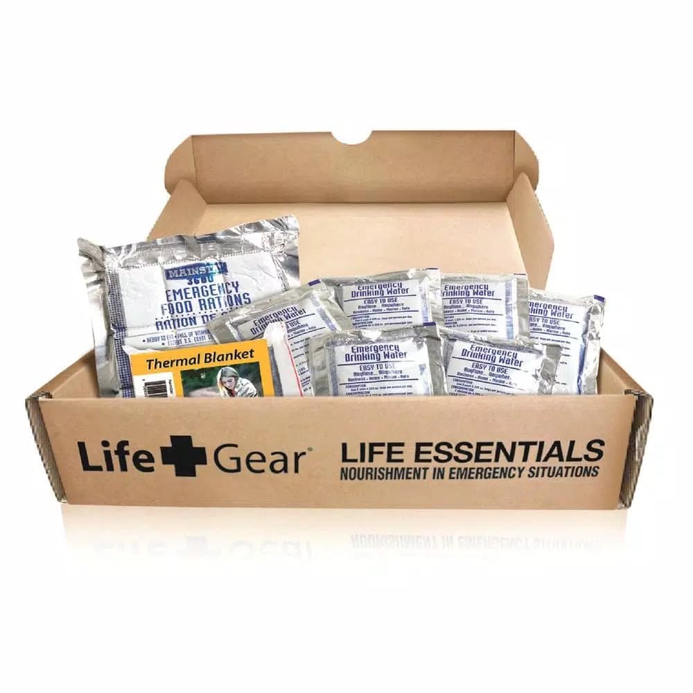 Unbranded Life Plus Gear Life Essentials Emergency Survival Kit - 72-Hour Food, Water & Thermal Blanket