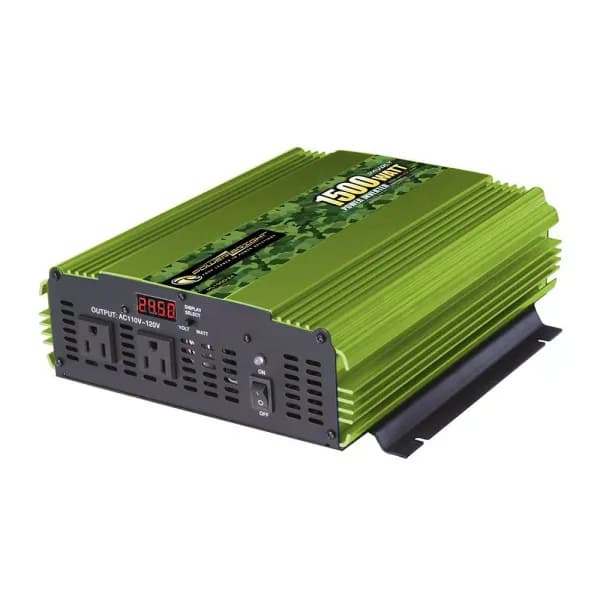Power Bright 1500W 24V DC to 120V AC Power Inverter, 3000W Peak, Dual AC Outlets