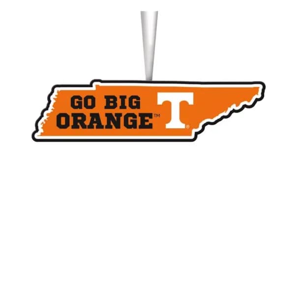 Team Sports America University of Tennessee NCAA Team State Shaped Wood Christmas Ornament