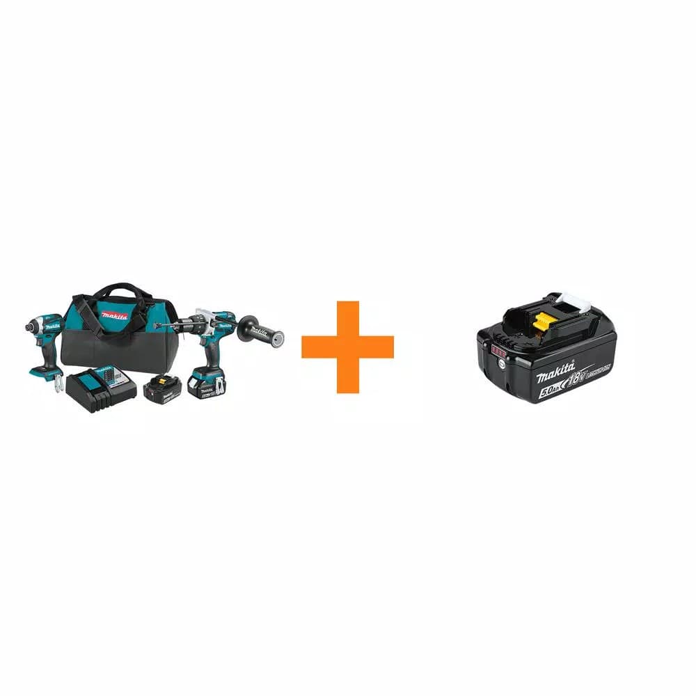 Makita 18V LXT Brushless Cordless 2-Piece Combo Kit (Hammer Drill & Impact Driver) with 5.0 Ah Battery
