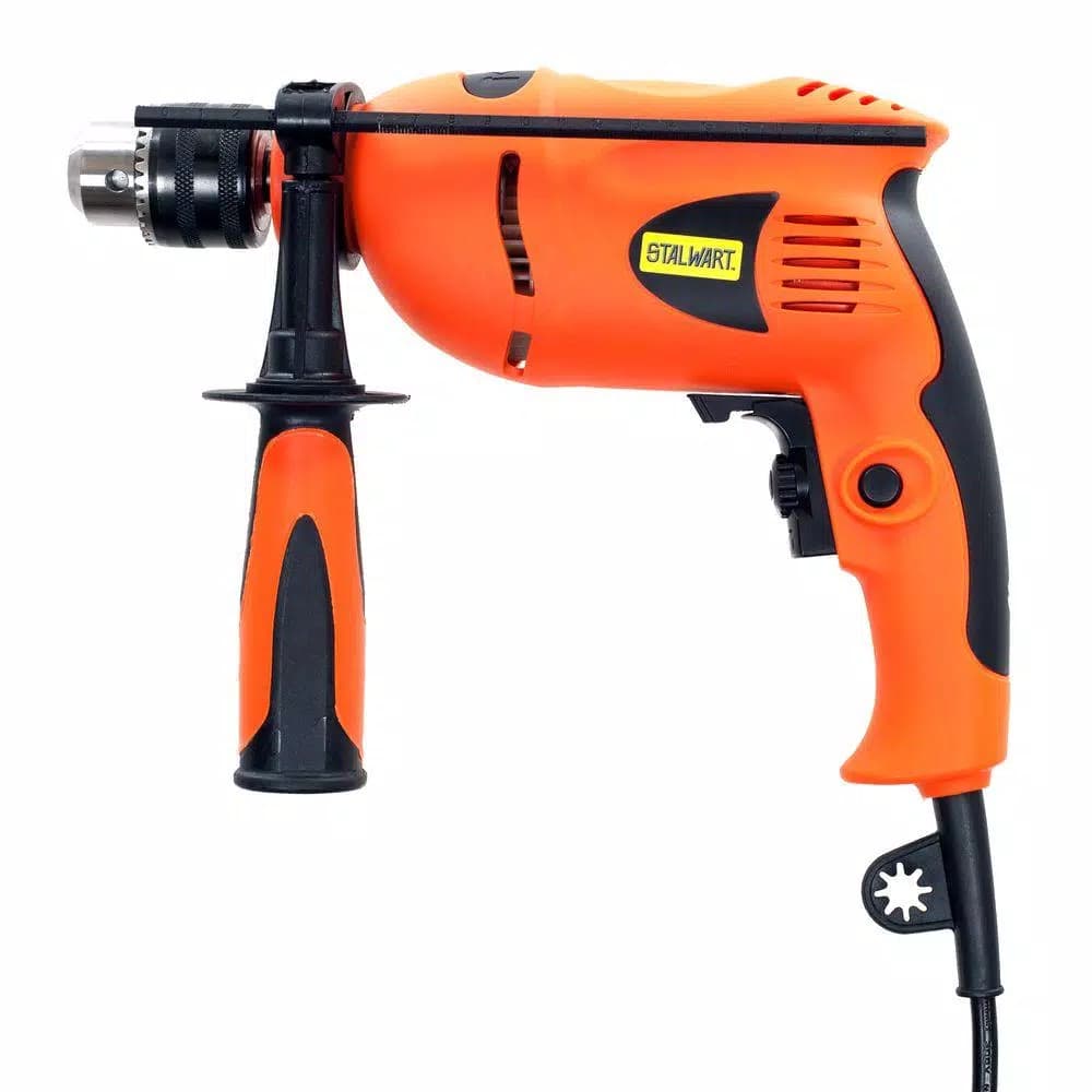 Stalwart 1/2 in. 550W Corded Hammer Drill/Driver with 360° Pistol Grip Side Handle