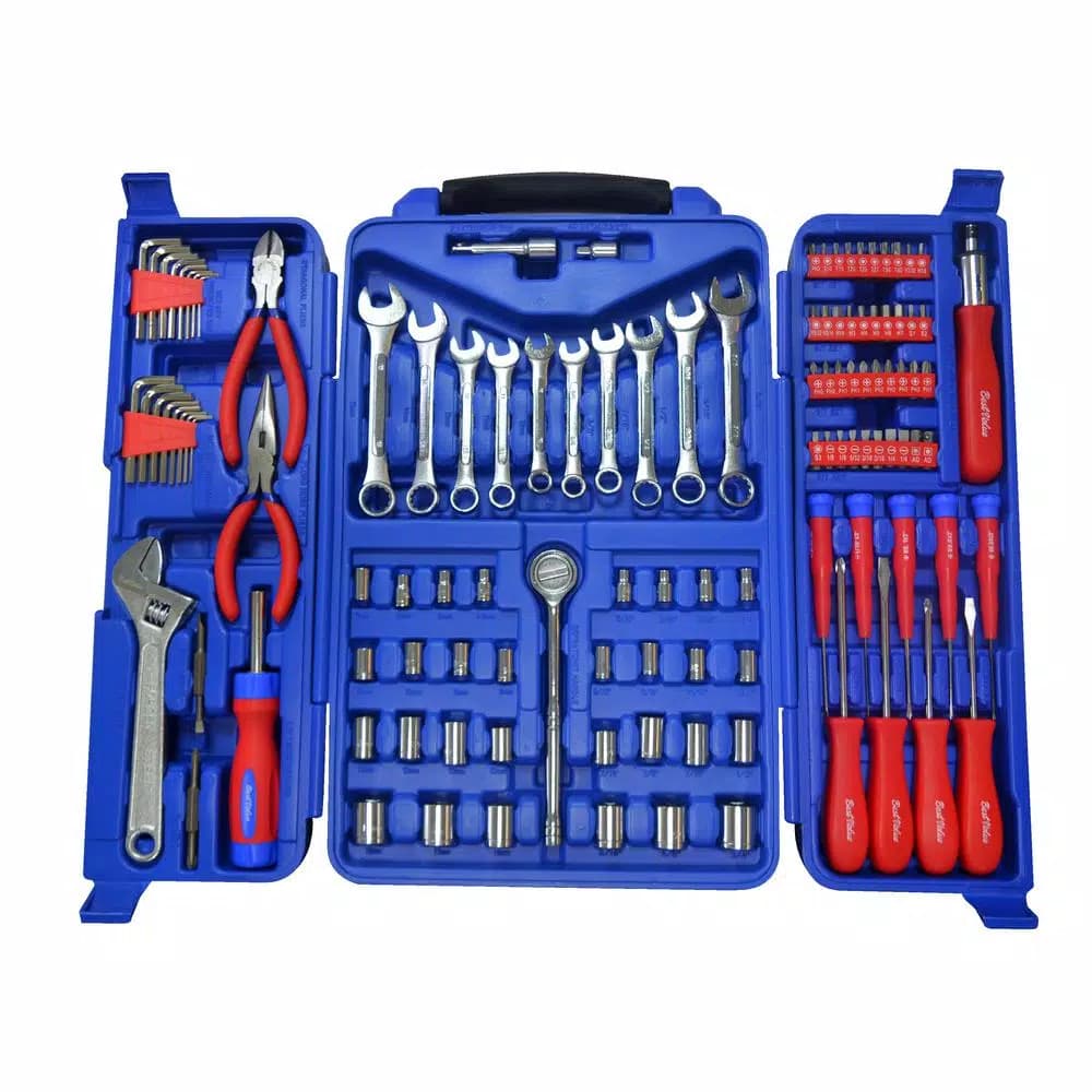 Best Value 123-Piece Mechanics Tool Set with Chrome Plated Finish and Blow Mold Case