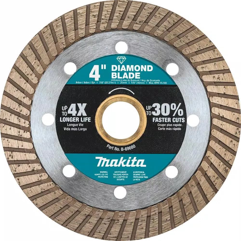 Makita 4 in. Turbo Rim Diamond Blade for General Purpose Cutting
