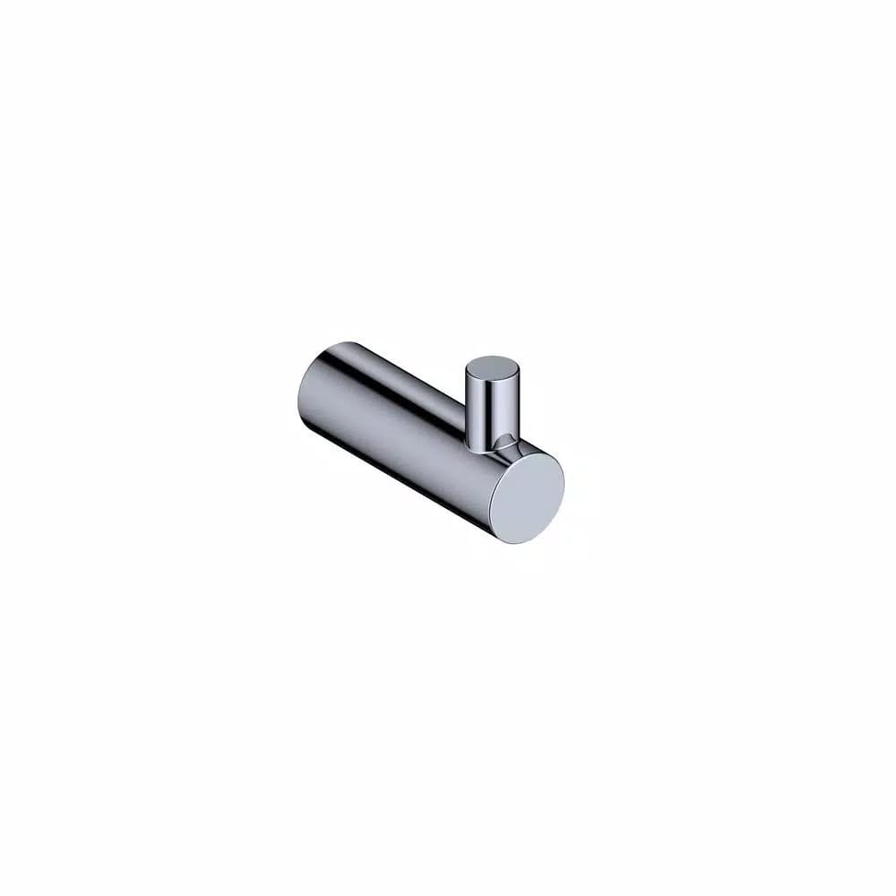 WS Bath Collections Soft Single Robe and Towel Hook - Polished Chrome - Solid Brass