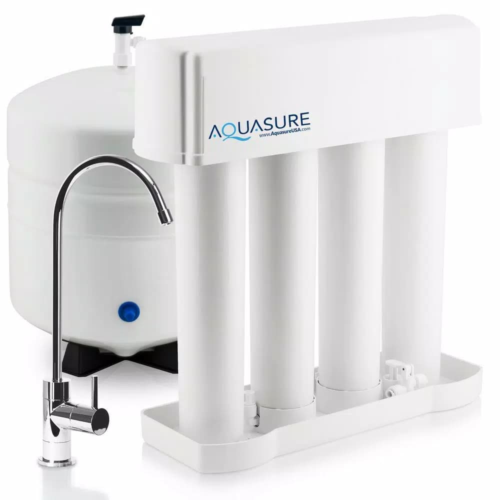 AQUASURE Premier Elite 100 GPD Reverse Osmosis Water Filtration System with Electric Booster Pump