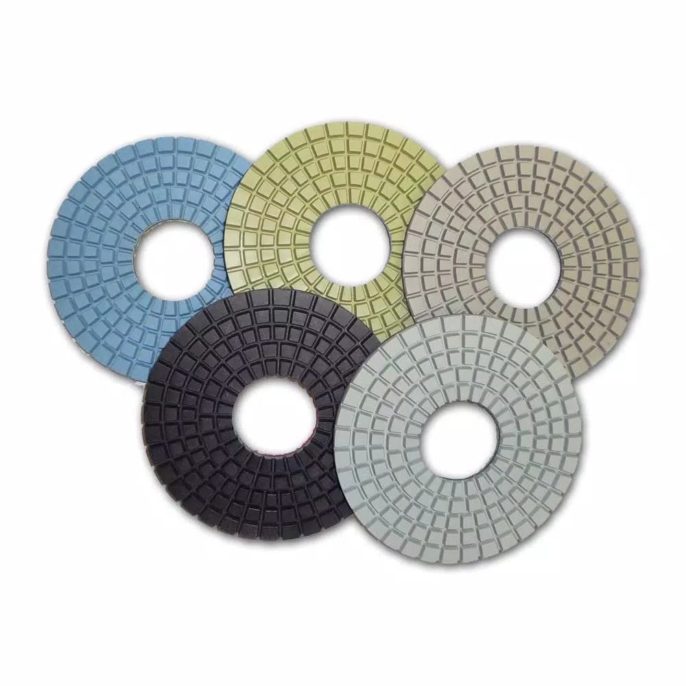 Unbranded Con-Shine 6 in. 5-Step Dry/Wet Diamond Polishing Pads Set of 5